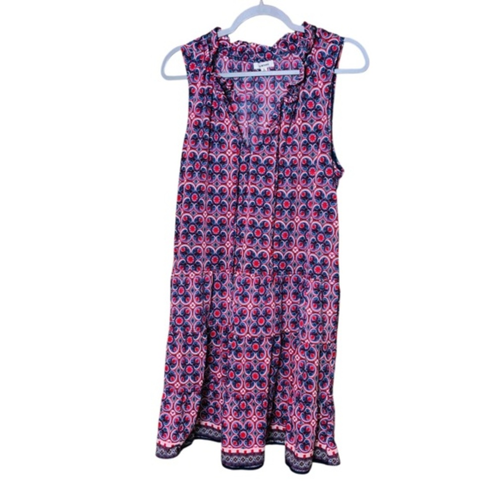 Max Studio Sleeveless Patterned Stretch Wrinkle free Dress